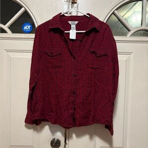 Red Plaid Men's Shirt